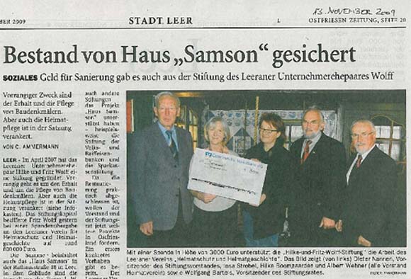 Bestand Samson gesichert